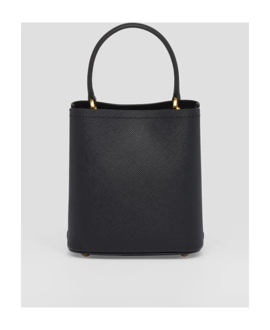 Small Saffiano Leather Prada Panier Bag