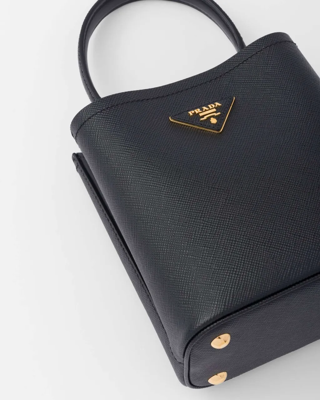 Small Saffiano Leather Prada Panier Bag