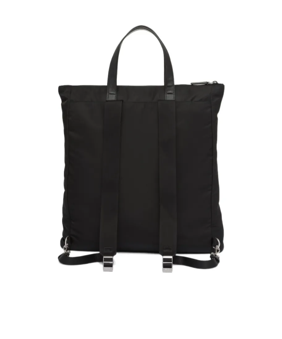 Re-Nylon Logo Plaque Backpack