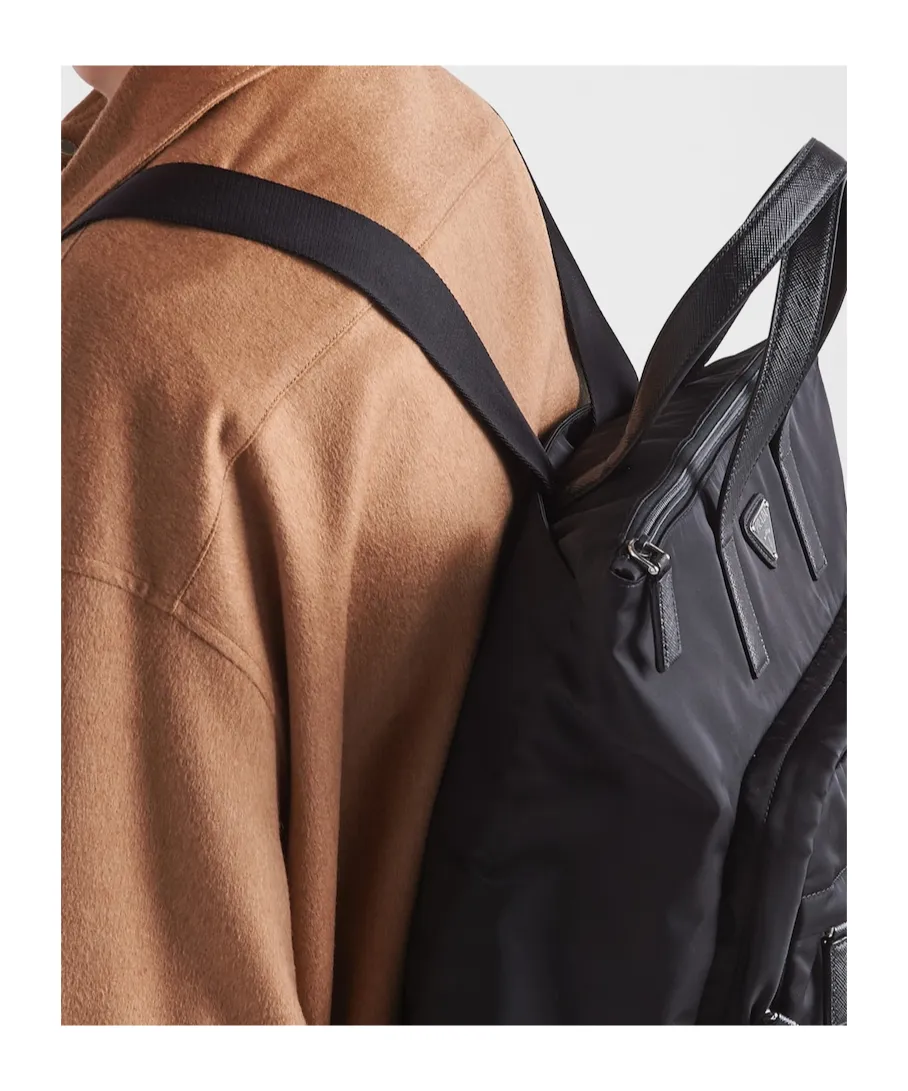 Re-Nylon Logo Plaque Backpack