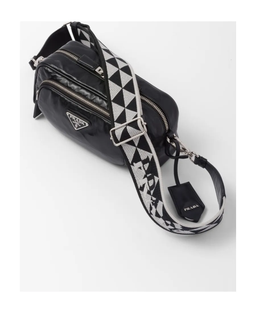 Logo Plaque Zipped Shoulder Bag