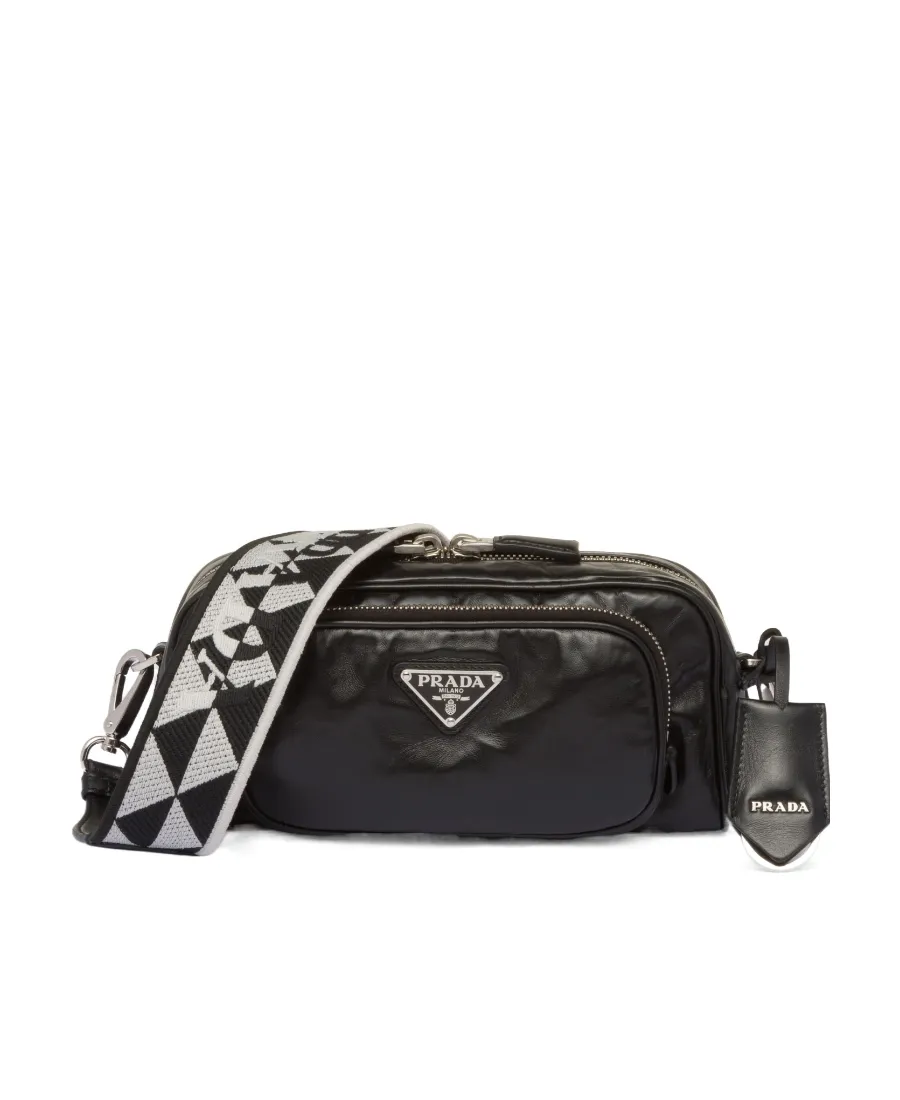 Logo Plaque Zipped Shoulder Bag