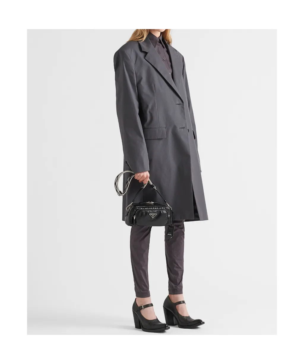 Logo Plaque Zipped Shoulder Bag