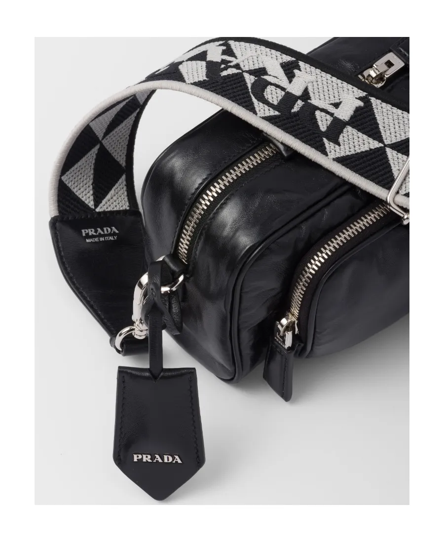 Logo Plaque Zipped Shoulder Bag