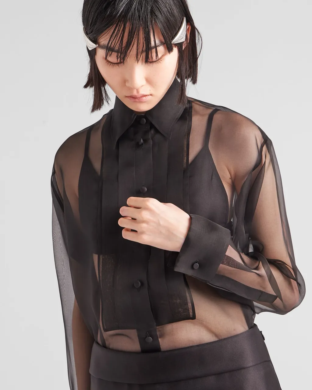 See-Through Long-Sleeved Shirt
