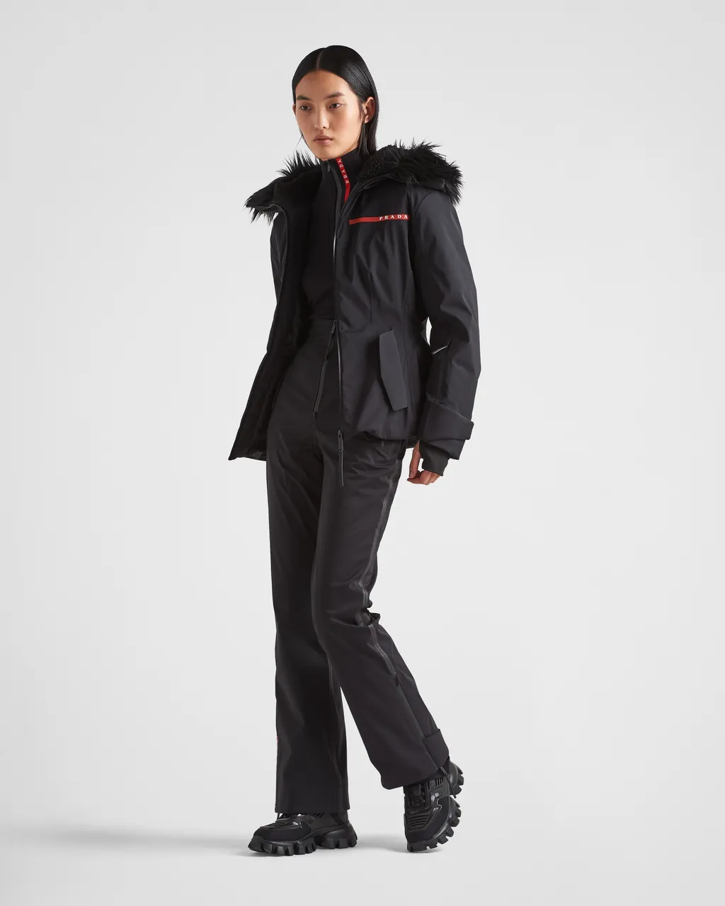 Logo-Patch Zipped Hooded Jacket