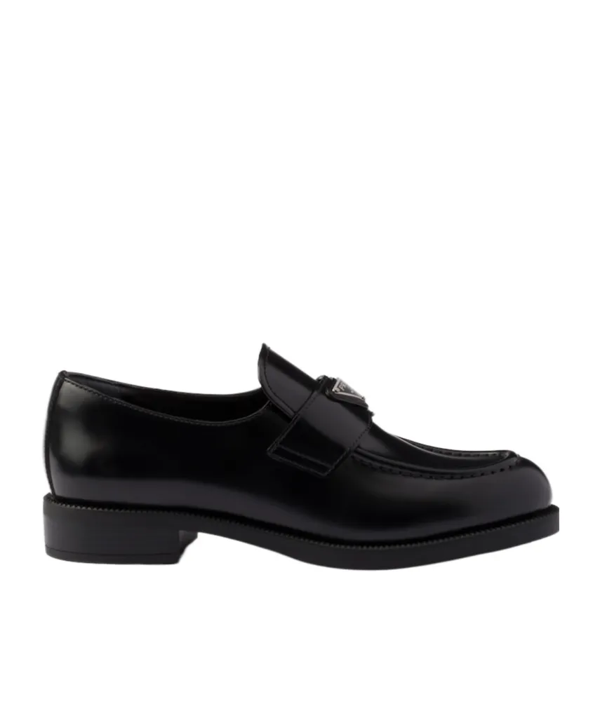 Triangle-Logo Slip-On Loafers