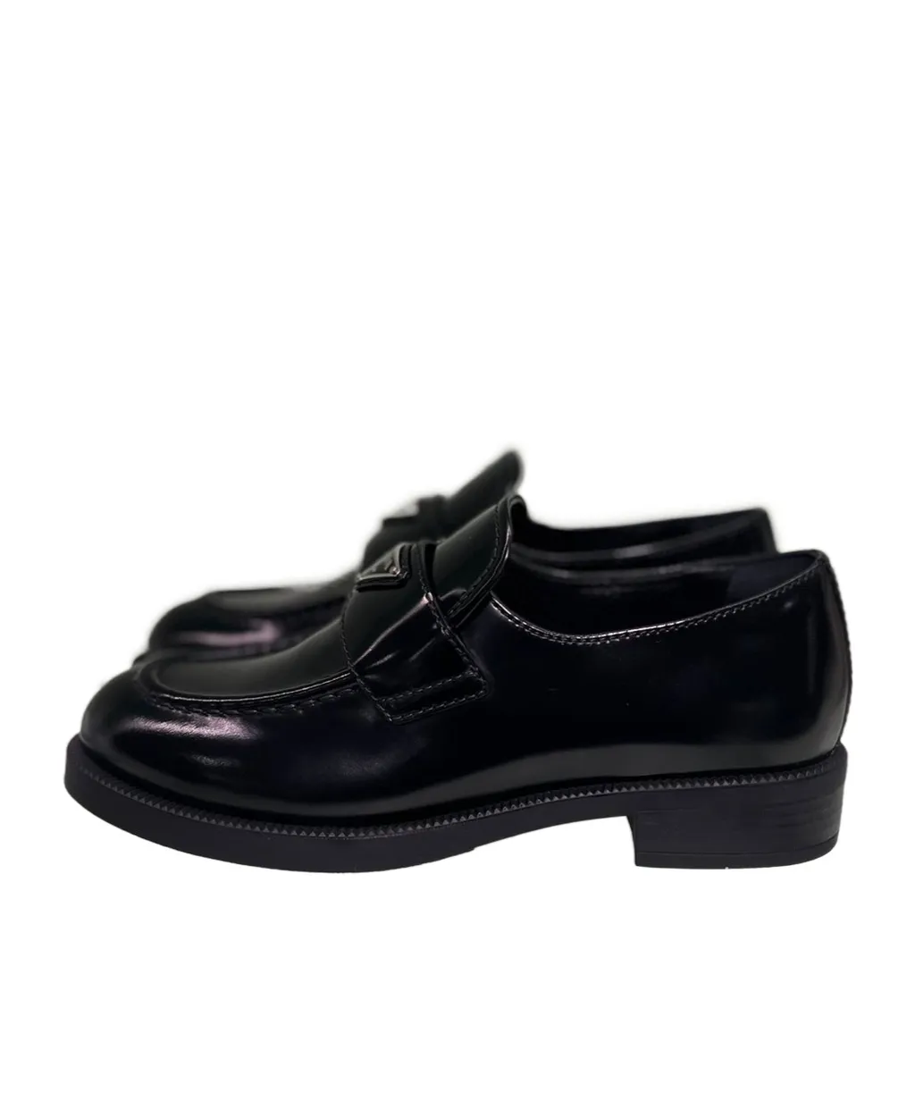 Triangle-Logo Slip-On Loafers