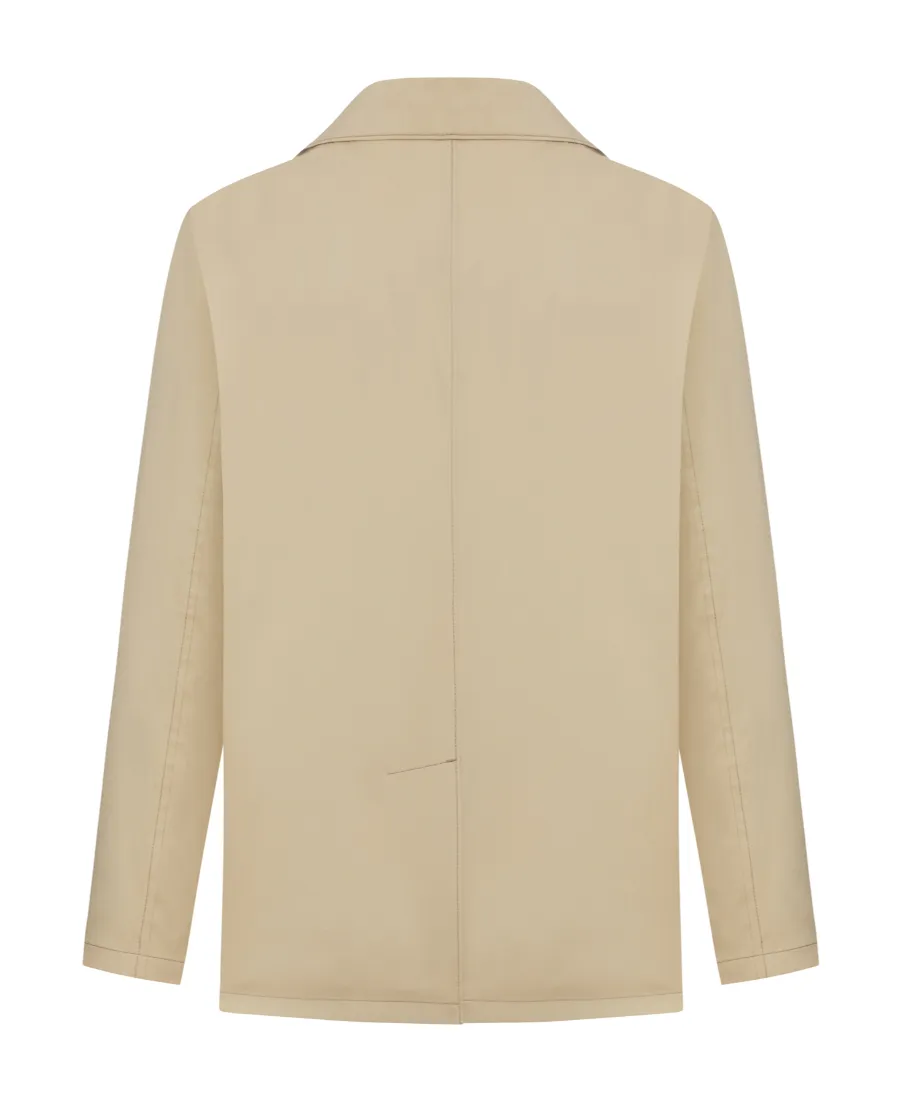 Single-Breasted Cotton Blend Jacket