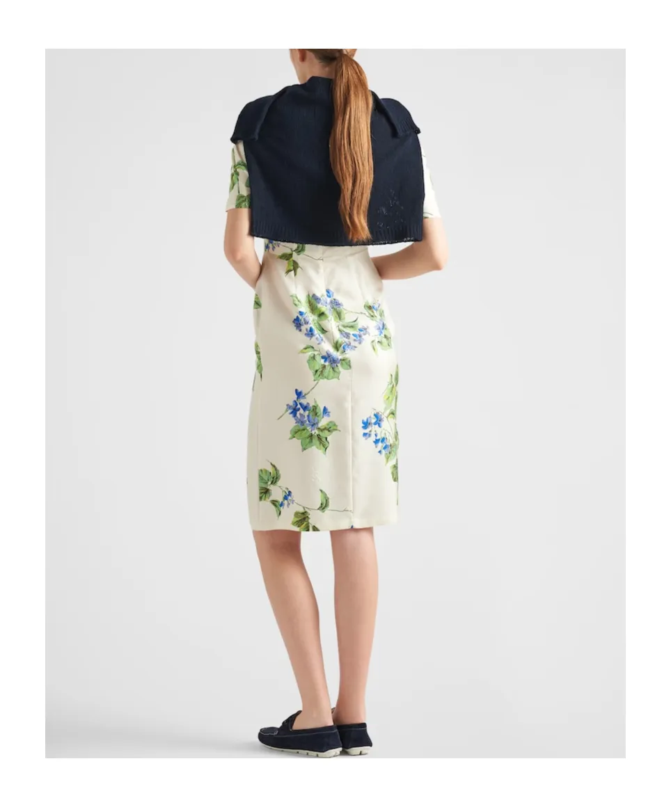 Floral Printed Short-Sleeved Dress