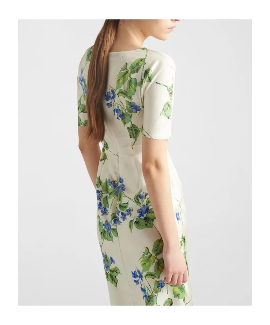 Floral Printed Short-Sleeved Dress