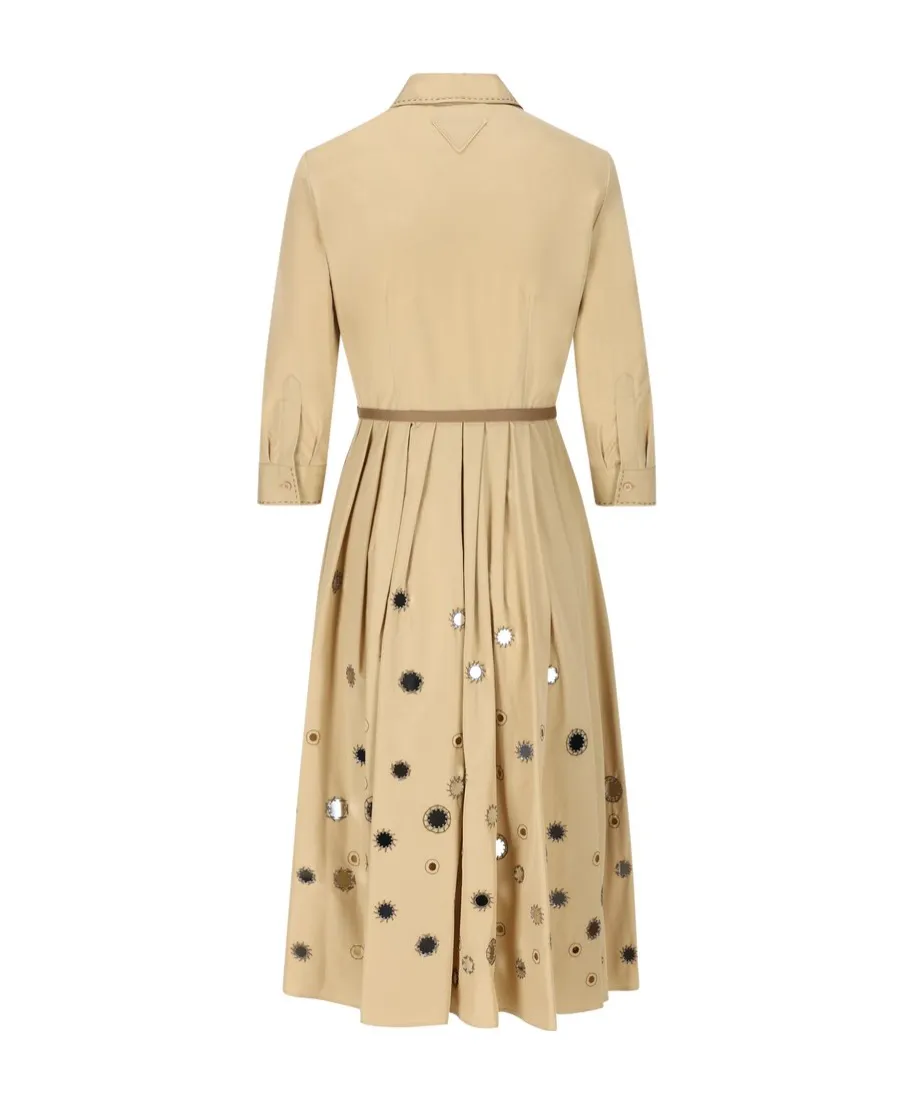 Long-Sleeved Belted Dress