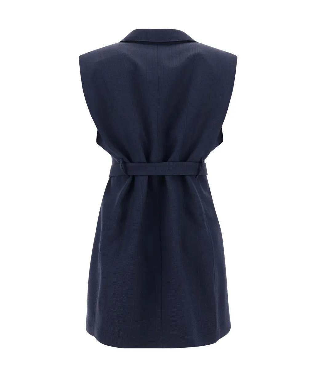 Single-Breasted Belted Gilet