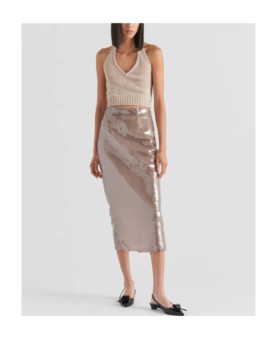 Logo-Plaque High-Waist Skirt