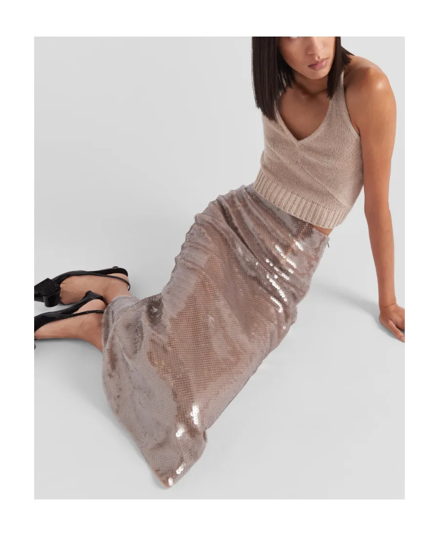 Logo-Plaque High-Waist Skirt