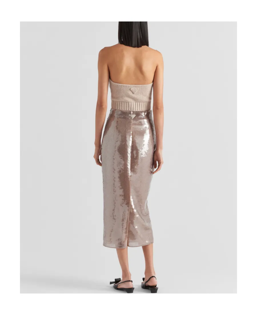 Logo-Plaque High-Waist Skirt