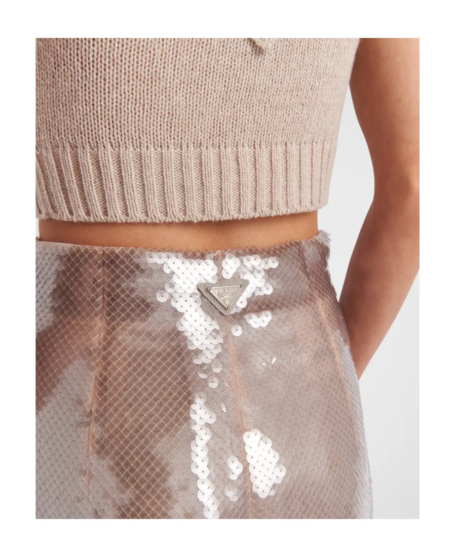 Logo-Plaque High-Waist Skirt