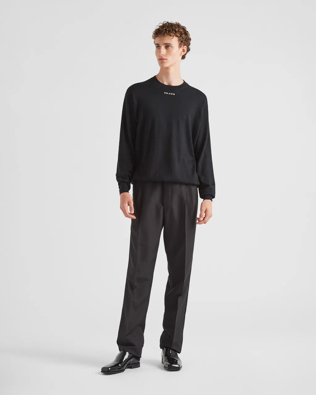 Logo Intarsia Crewneck Knitted Jumper