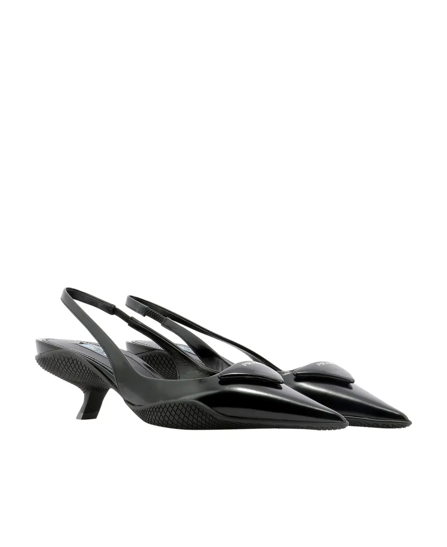 Logo Pointed High-Heeled Sandals