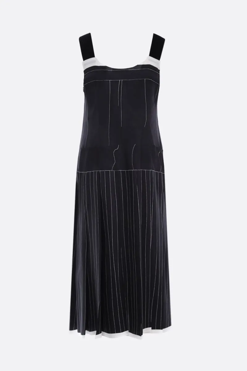 Logo Printed Unlined Midi Dress