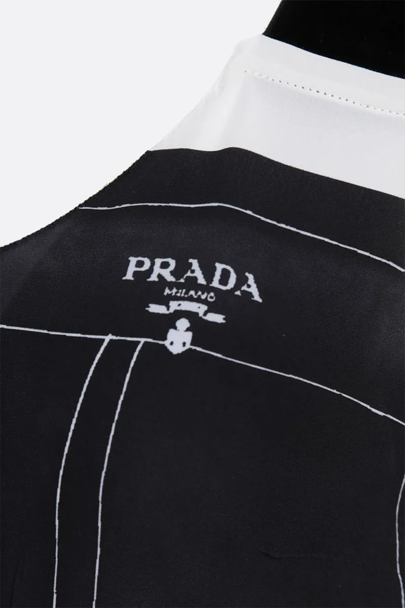 Logo Printed Unlined Midi Dress