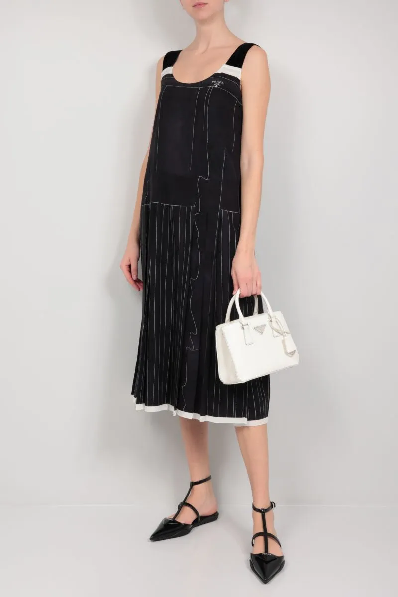 Logo Printed Unlined Midi Dress