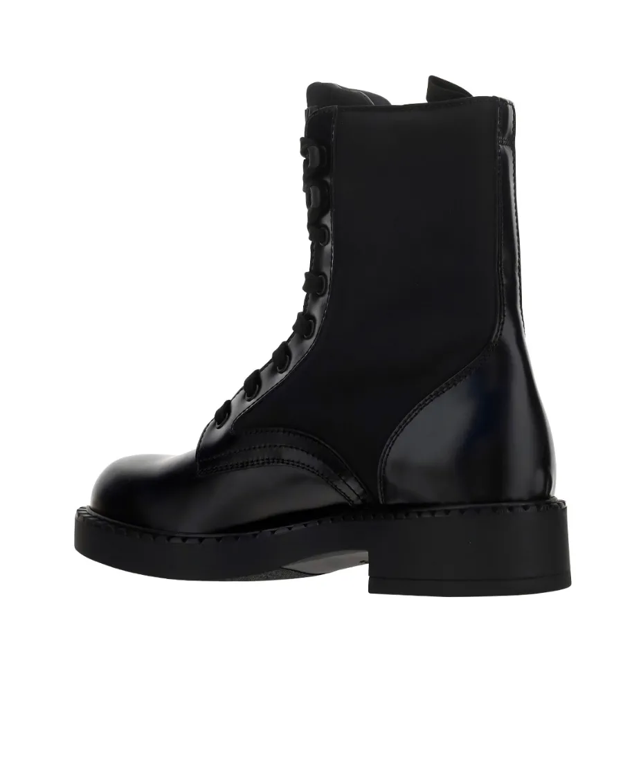 Lace-Up Leather Combat Boots