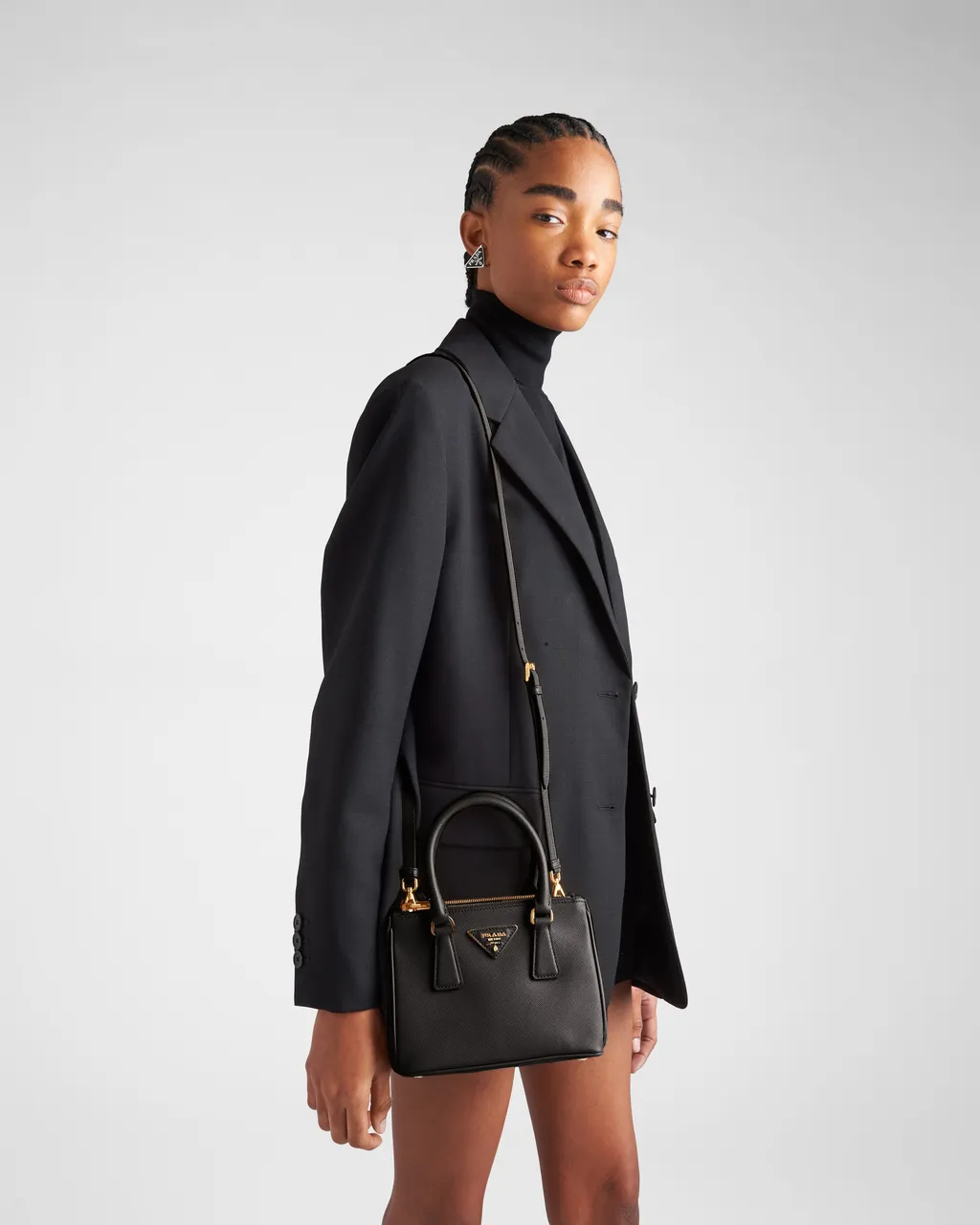 Galleria Saffiano Leather Mini Logo Handbag