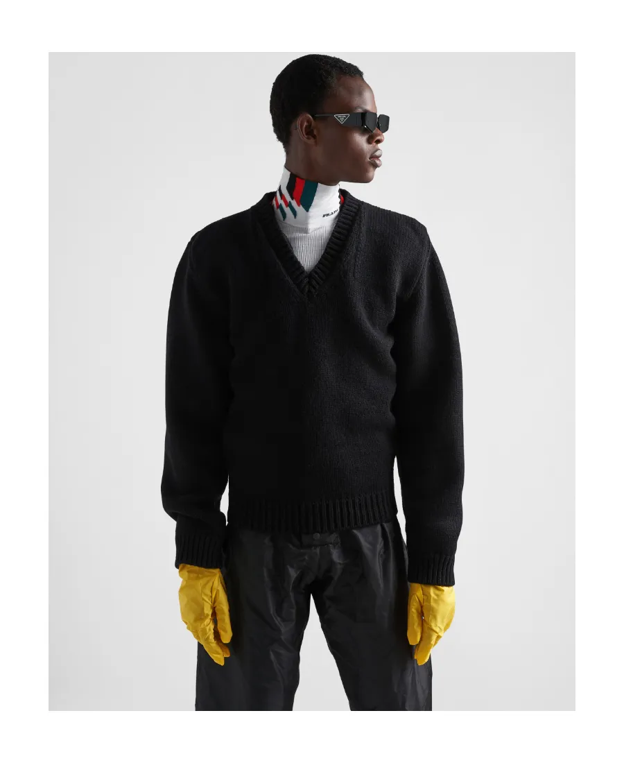 Shetland Wool V-Neck Sweater