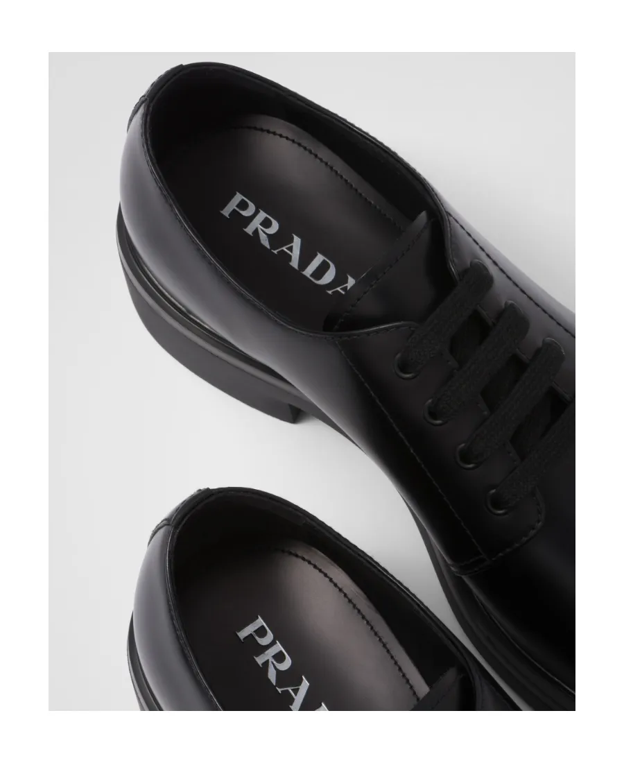 Brushed Leather Derby Shoes
