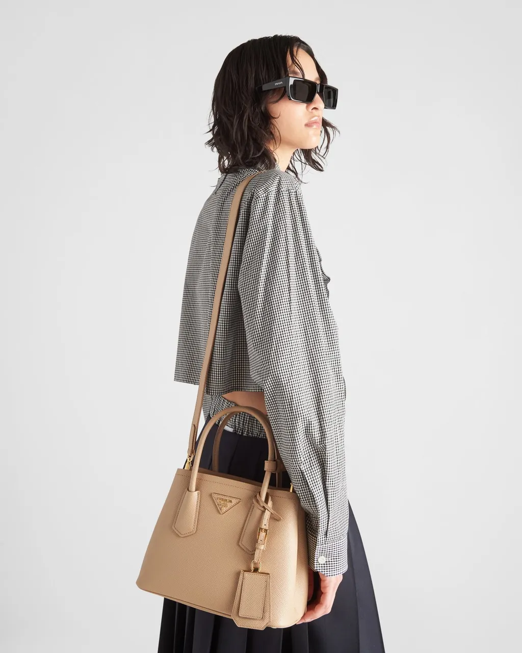 Logo Detailed Top Handle Tote Bag