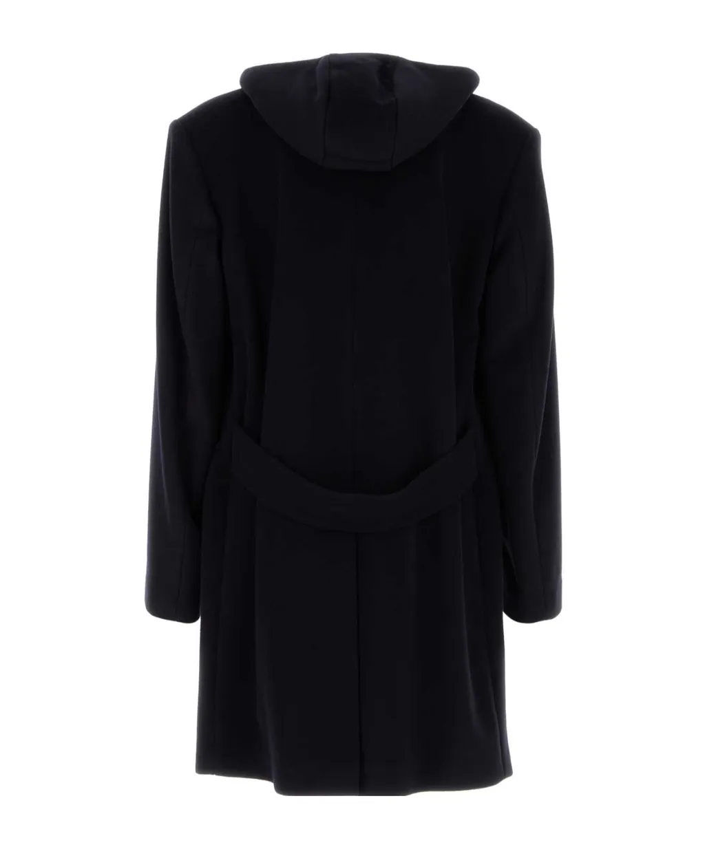 Single-Breasted Wool Blend Coat