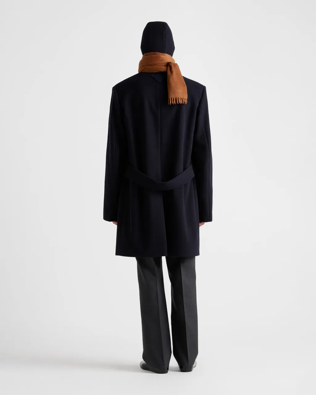 Single-Breasted Wool Blend Coat