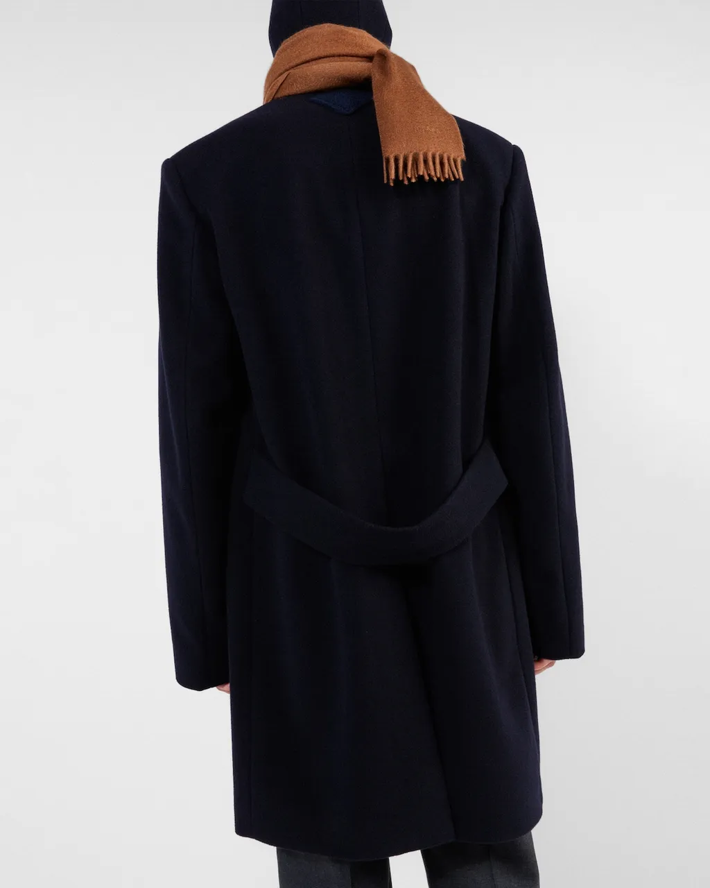 Single-Breasted Wool Blend Coat