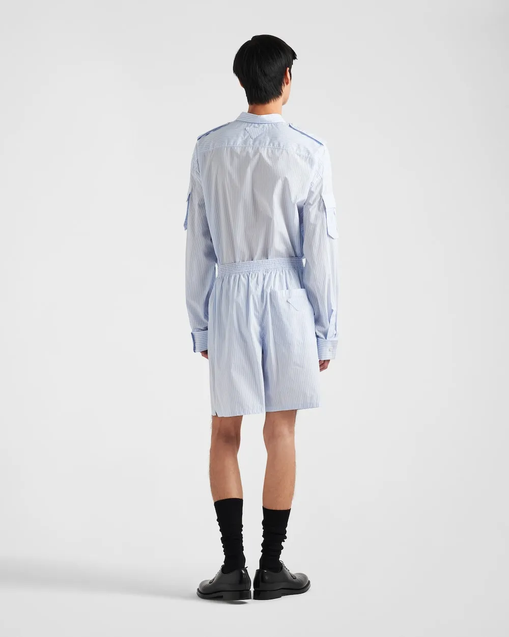 Striped Knee-Length Deck Shorts