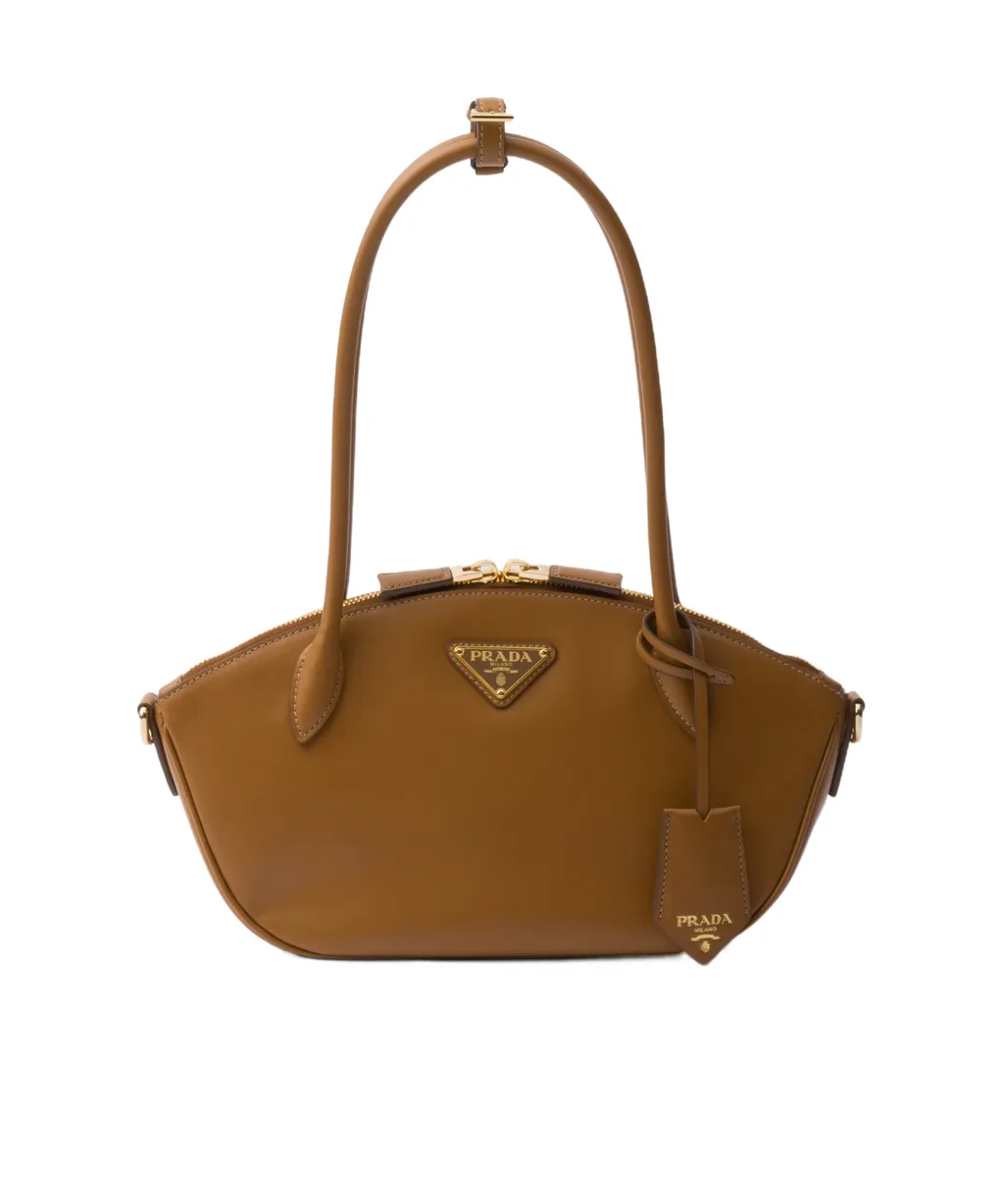 Logo Plaque Zipped Small Tote Bag