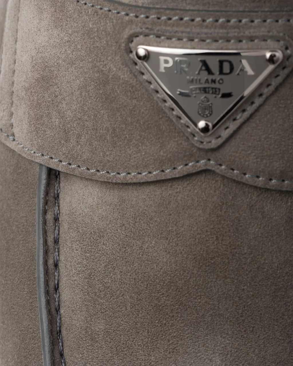 Triangle-Logo Slip On Loafers