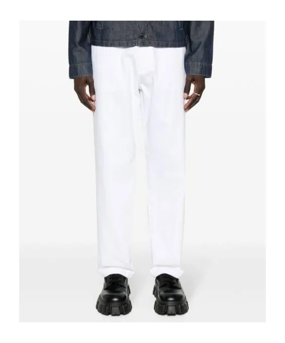 Mid-Rise Tapered Leg Trousers