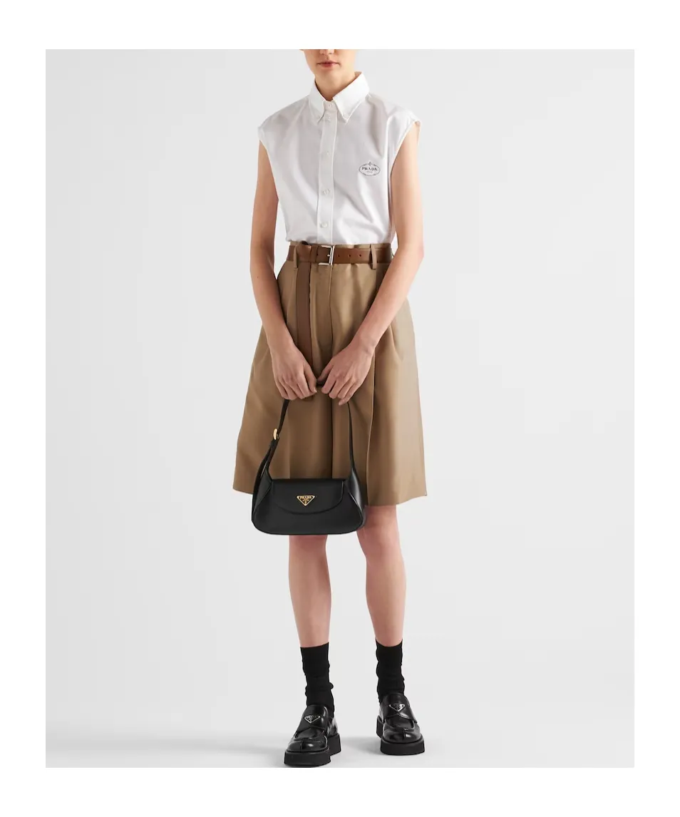 Triangle-Logo Small Shoulder Bag