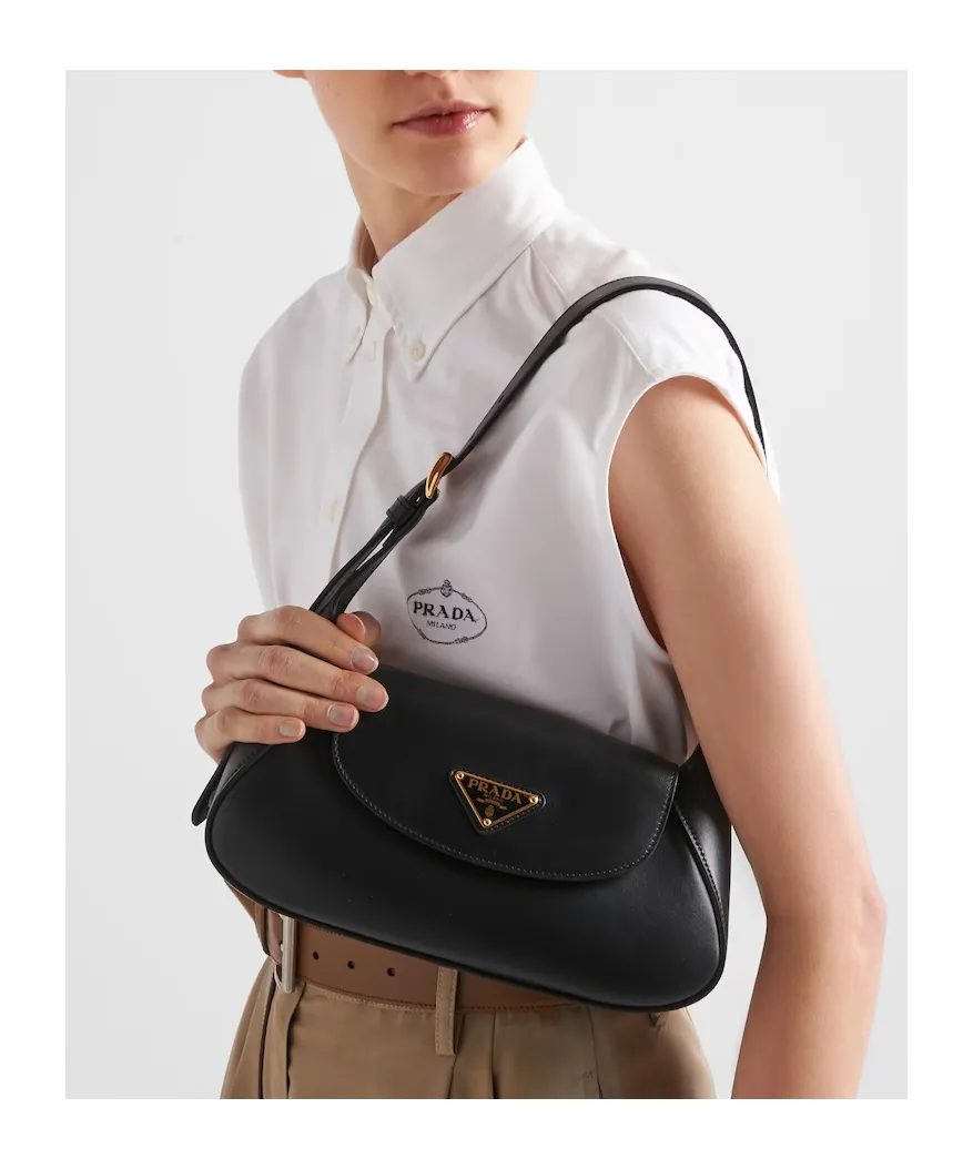 Triangle-Logo Small Shoulder Bag