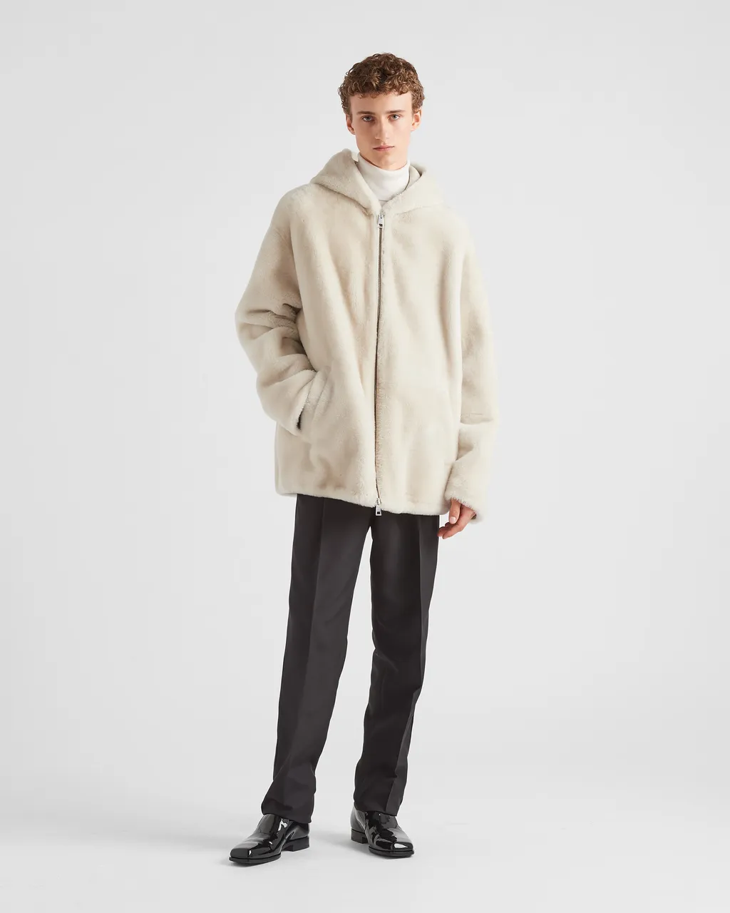 Zip-Up Hooded Coat