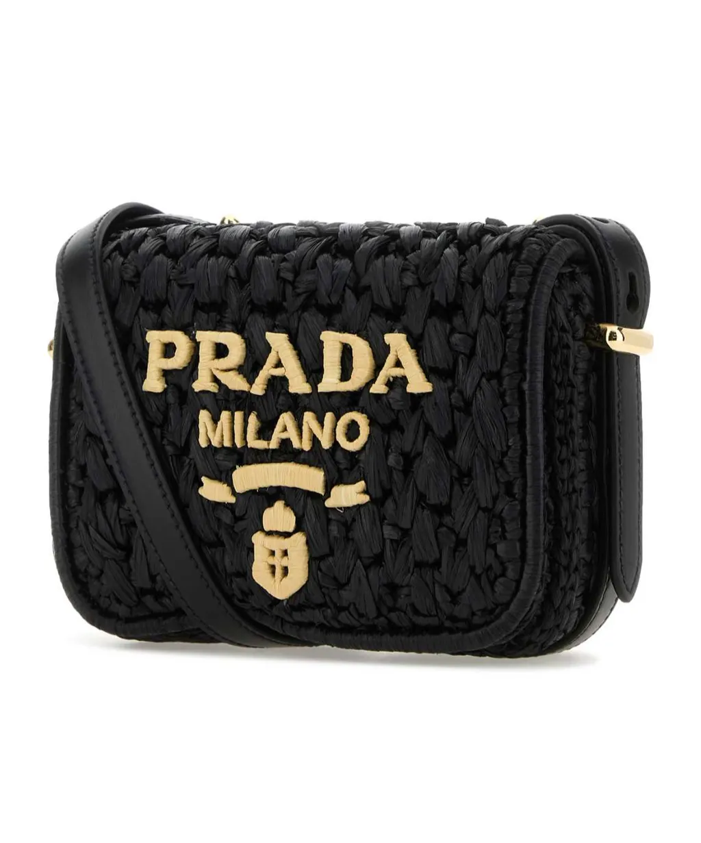 Foldover Top Woven Shoulder Bag