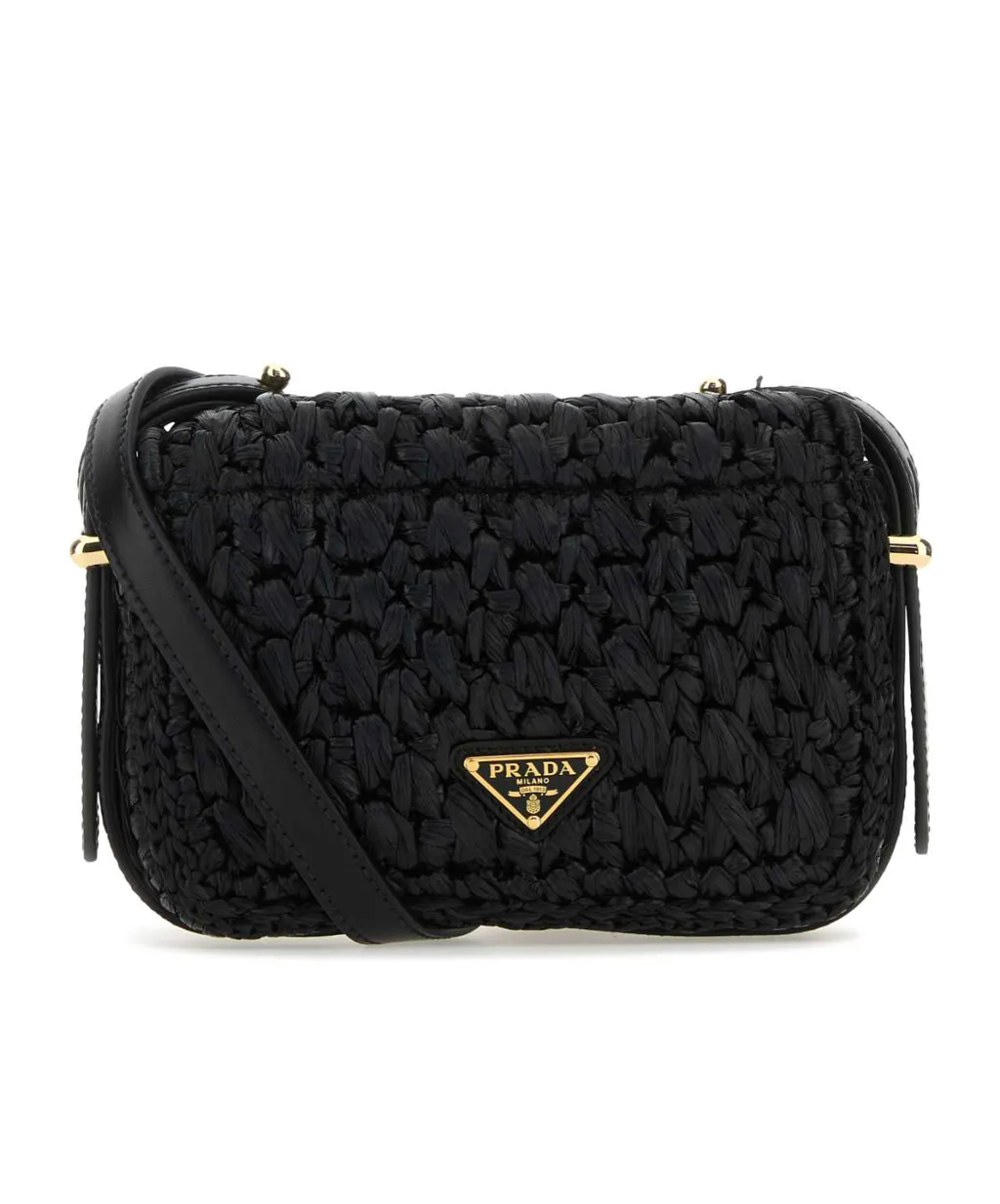 Foldover Top Woven Shoulder Bag