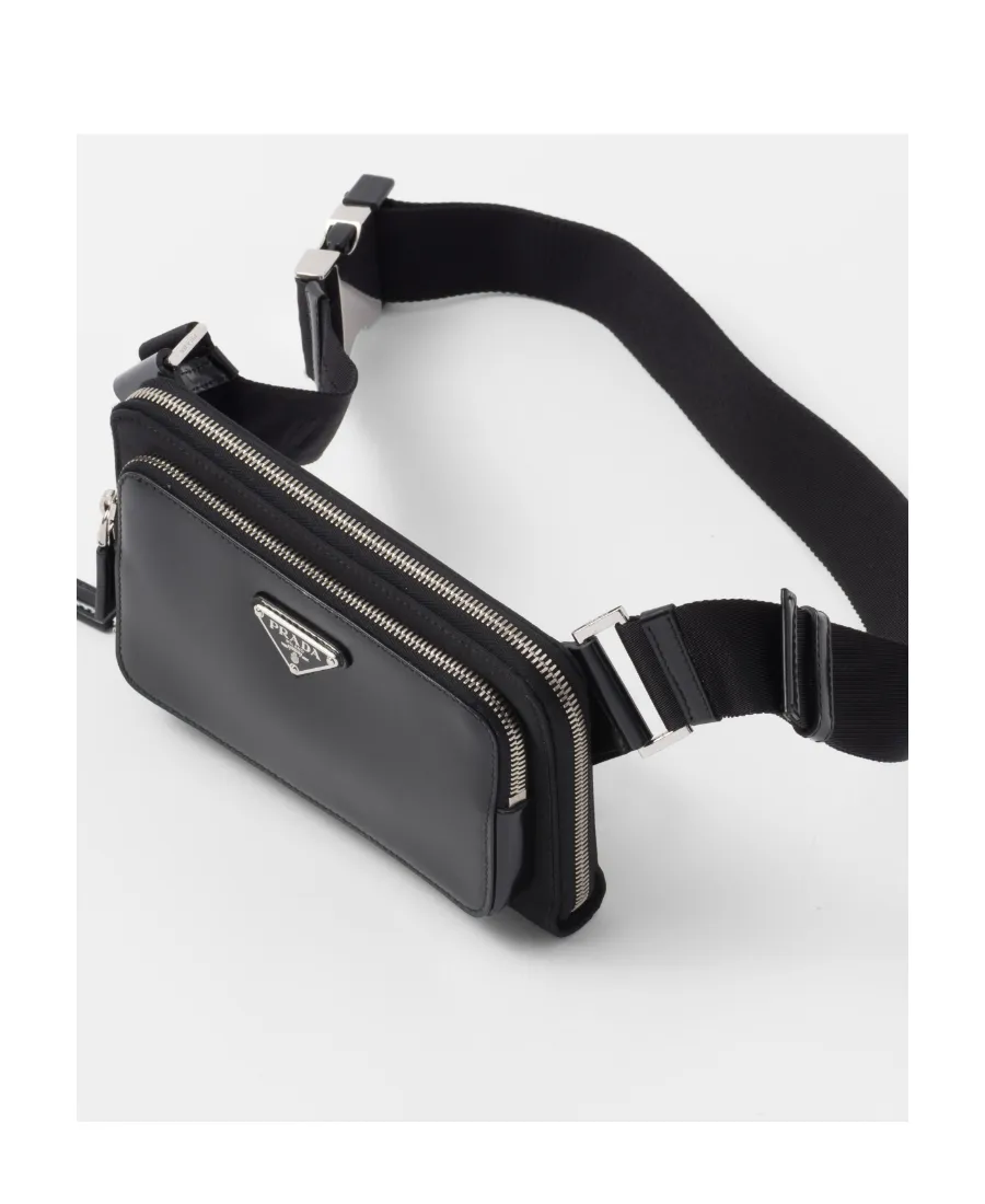 Enamel Triangle Logo Shoulder Bag