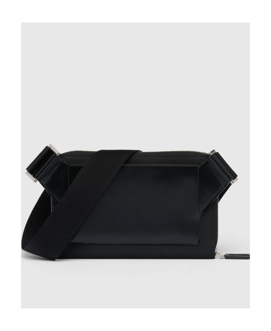 Enamel Triangle Logo Shoulder Bag