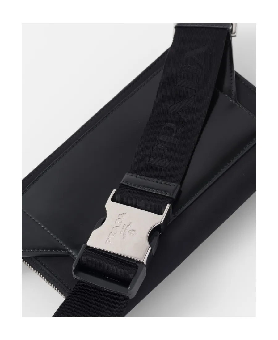 Enamel Triangle Logo Shoulder Bag
