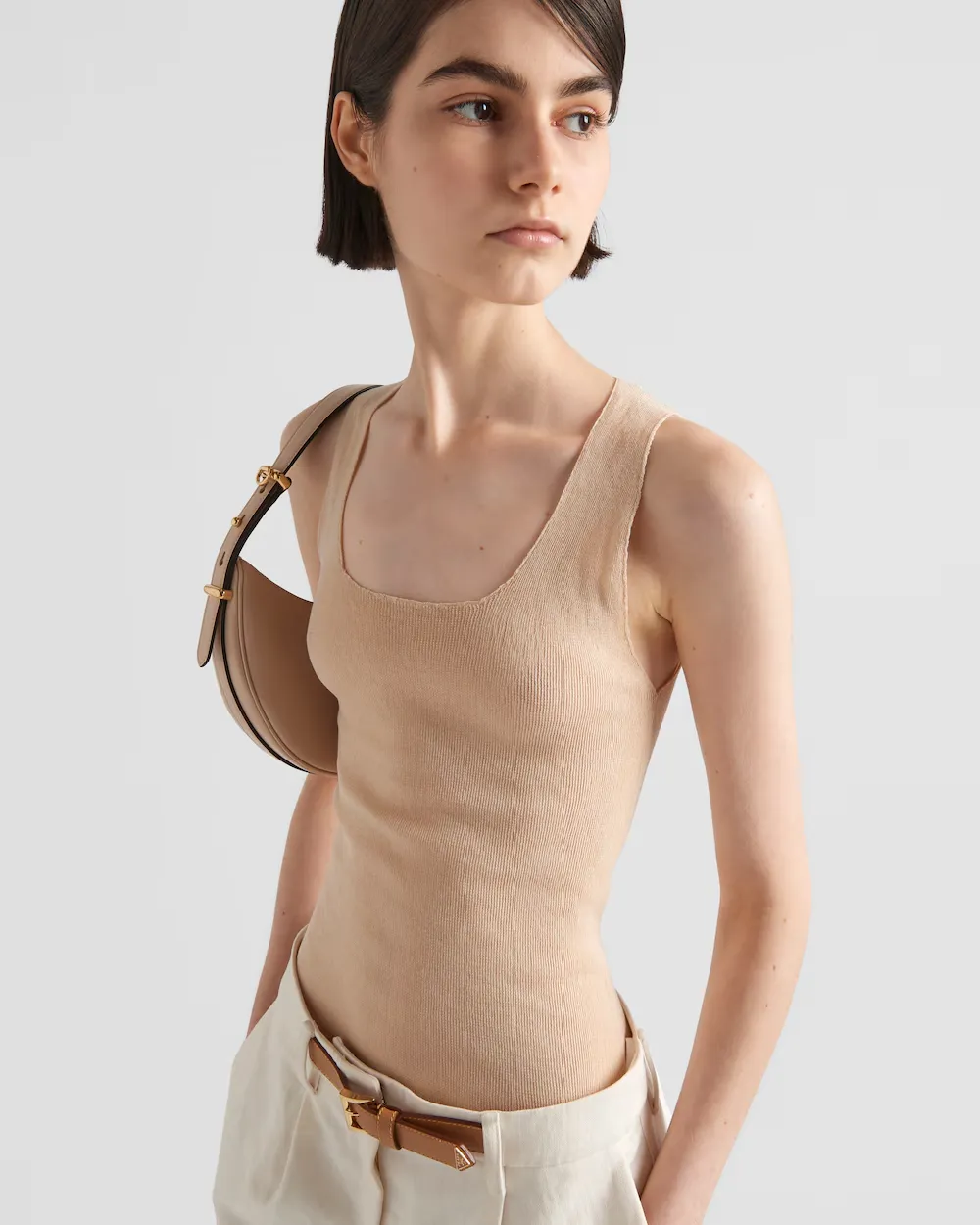 Sleeveless Ribbed Tank Top