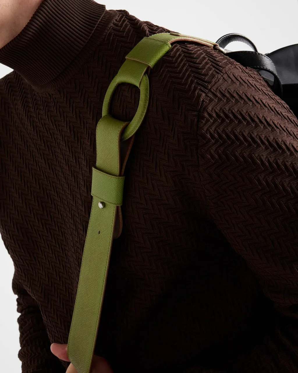 Saffiano Leather Shoulder Strap