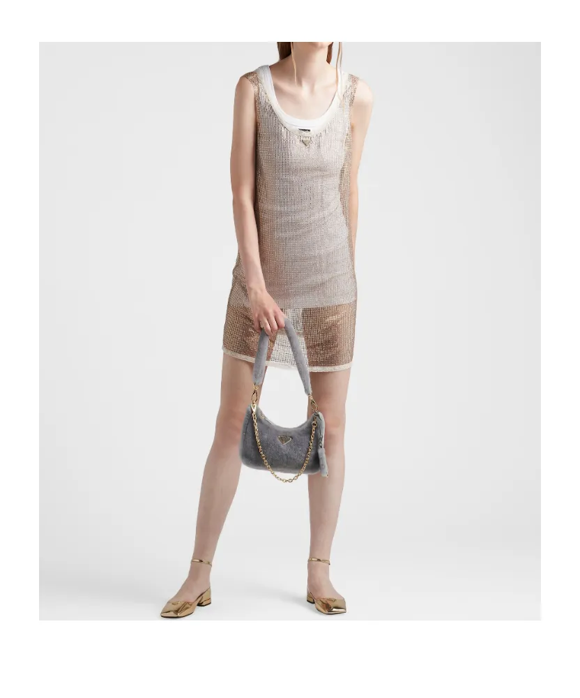 Logo Plaque Zipped Shoulder Bag