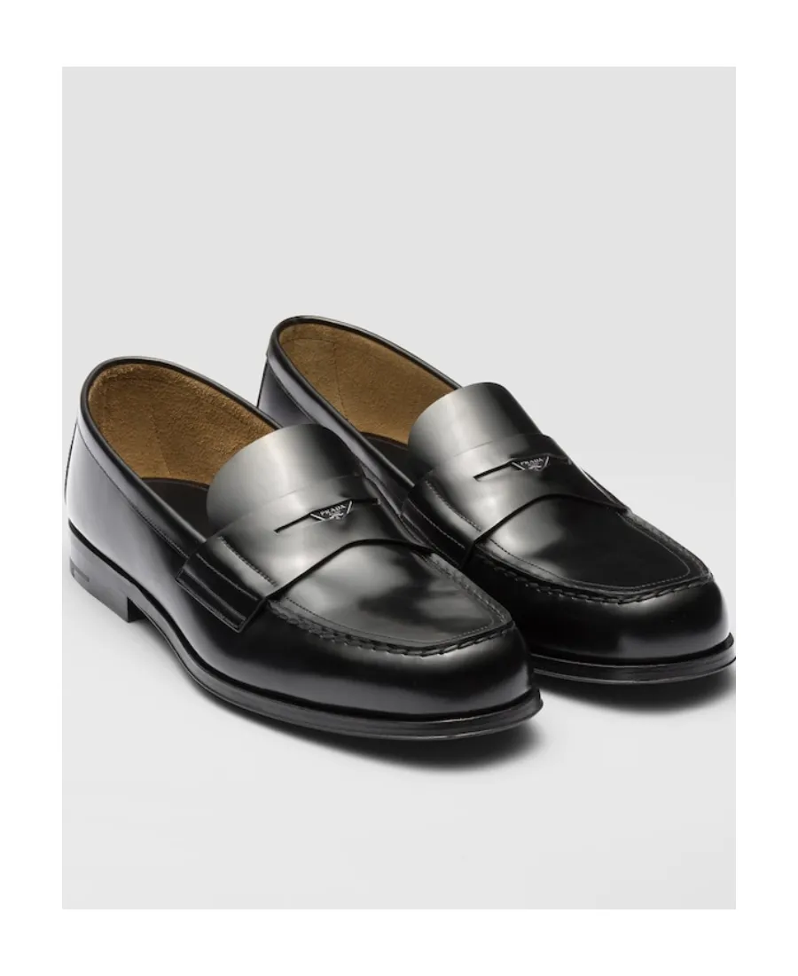 Logo-Triangle Slip-On Penny Loafers